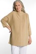 Pullover dal taglio oversize con righe, collo alto e maniche a 3/4