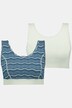 bustiers, set van 2, golvendessin/uni, ribzoom