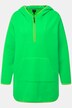 Long-Teddy-Fleecepullover, Kapuze, Zipper, Langarm