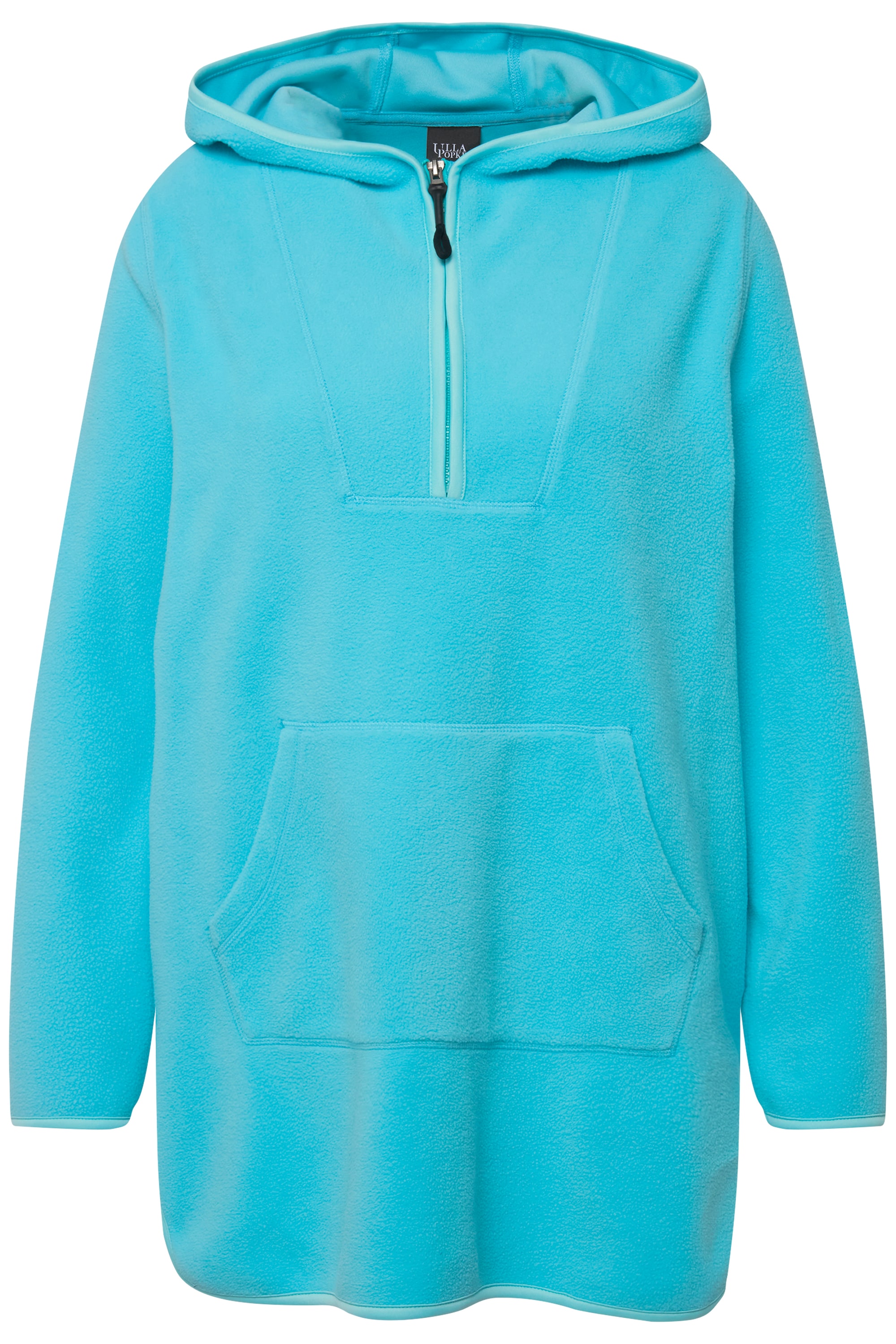 Ulla Popken Damen große Größen Long Teddy Fleecepullover Kapuze Zipper