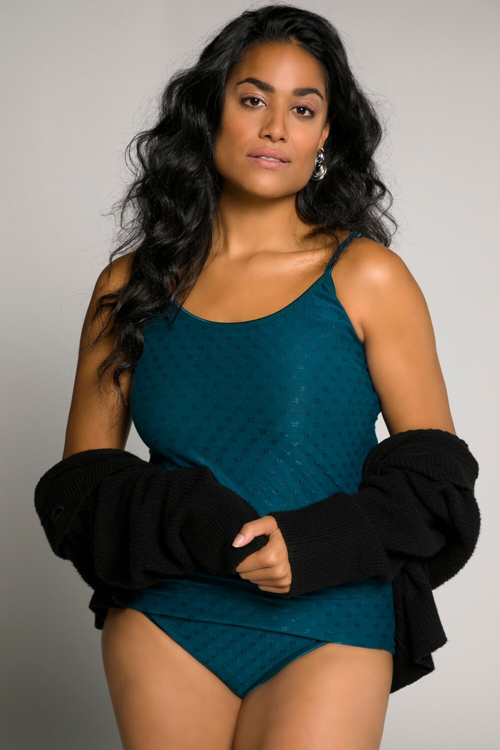 Grote Maten hemdjes, Dames, turquoise, Maat: 46/48, Katoen/Polyester, Ulla Popken Grote Maten hemdjes, Dames, turquoise, Maat: 46/48, Katoen/Polyester, Ulla Popken