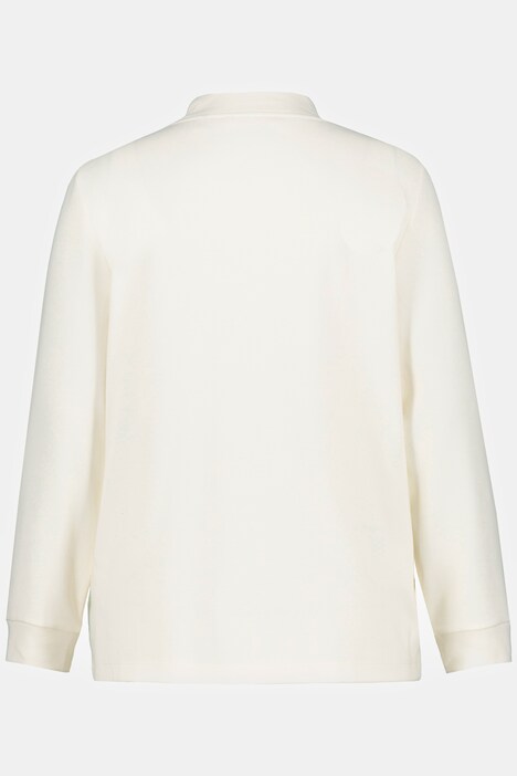 Sweatshirt, Stehkragen, Knöpfe, Langarm, Biobaumwolle