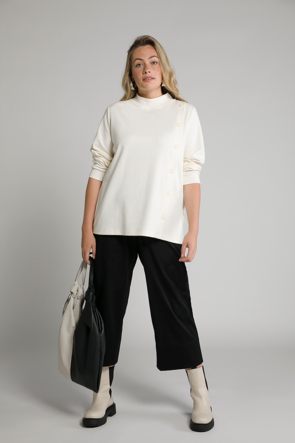 Grote Maten sweatshirt, Dames, groen, Maat: 50/52, Katoen, Ulla Popken