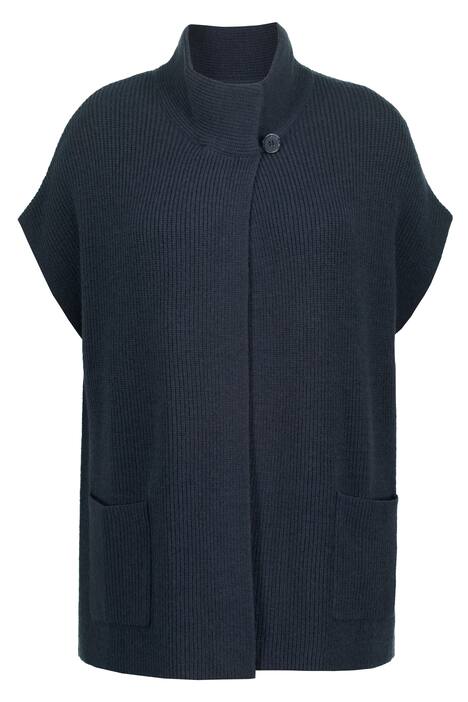 Rozepínací svetr, měkký patentový úplet, oversize, stojáček