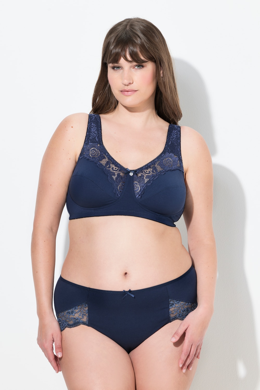 Große Größen Entlastungs-BH, Damen, blau, Größe: 100F, Baumwolle, Ulla Popken