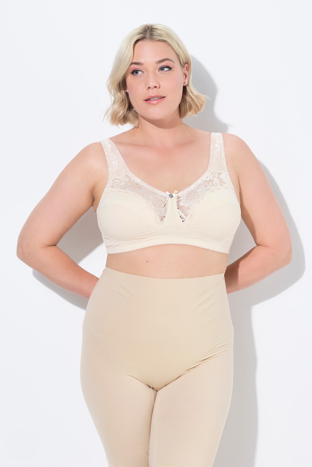Große Größen Entlastungs-BH, Damen, beige, Größe: 110C, Baumwolle, Ulla Popken