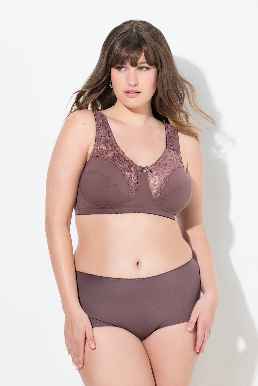 Große Größen Entlastungs-BH, Damen, braun, Größe: 115C, Baumwolle, Ulla Popken