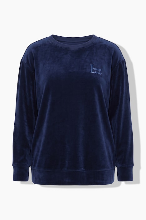homewear pullover, nicky, stiksel, ronde hals, lange mouwen