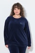 homewear pullover, nicky, stiksel, ronde hals, lange mouwen