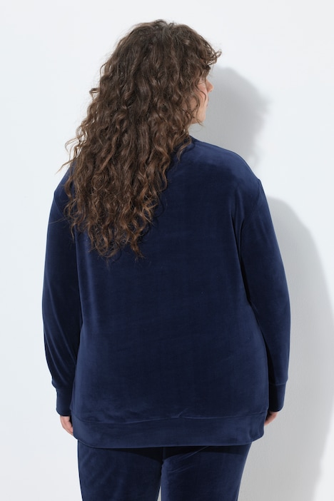 homewear pullover, nicky, stiksel, ronde hals, lange mouwen