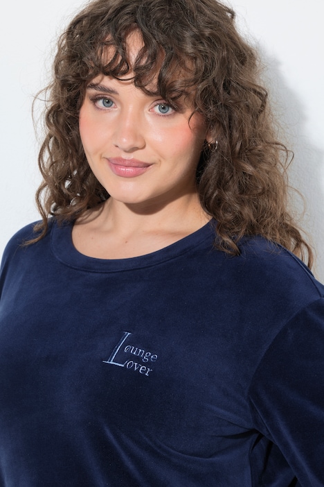 homewear pullover, nicky, stiksel, ronde hals, lange mouwen