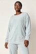 Homewear-Pullover, Nicki, Stickerei, Rundhals, Langarm