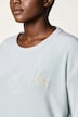Homewear-Pullover, Nicki, Stickerei, Rundhals, Langarm
