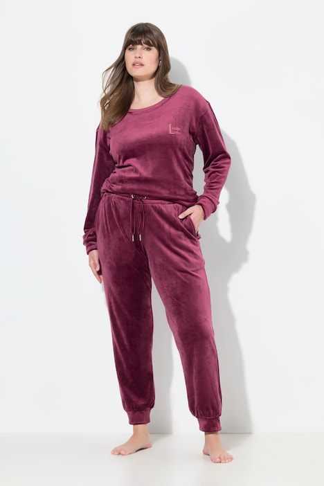 Homewear-Hose, Nicki, Bindeband, Gummisaum