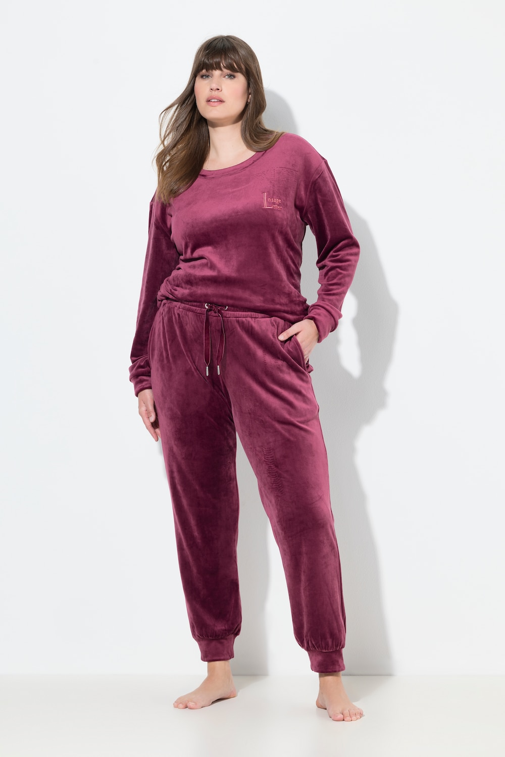 Homewear-Hose, Nicki, Bindeband, Gummisaum