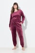 Pantalon homewear, velours ras, base élastique