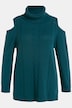 Pullover, Zopfmuster, Rollkragen, Cut-Outs, Langarm