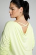 T-shirt, encolure bénitier, rubans fantaisie au dos, manches longues