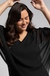 Abendkleid, Chiffon-Cape, Jersey, Spitzensaum, 3/4-Arm