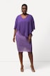 Avondjurk, chiffon cape, jersey, kanten zoom, 3/4-mouwen