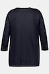 Shirt, Falten, Schlitz, A-Linie, Rundhals, 3/4-Arm