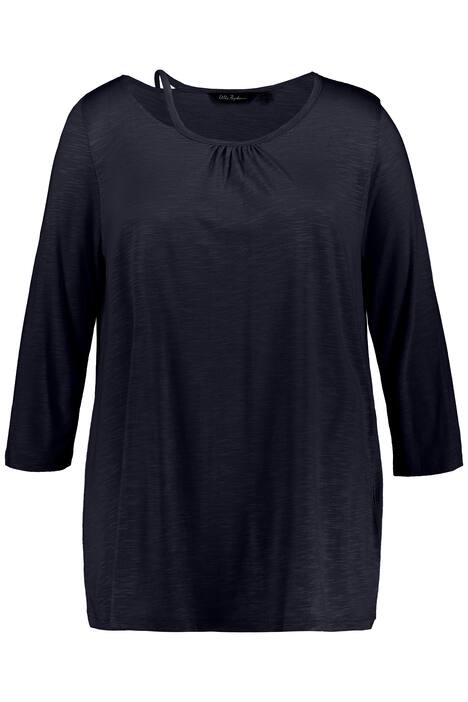 Tričko, sklady, rozparek, A střih, kulatý výstřih, 3/4 rukávy