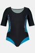 Maillot de bain, empiècements sport, manches courtes, sans bonnets souples