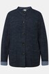 Boiled Wool Look Button Front Jacket