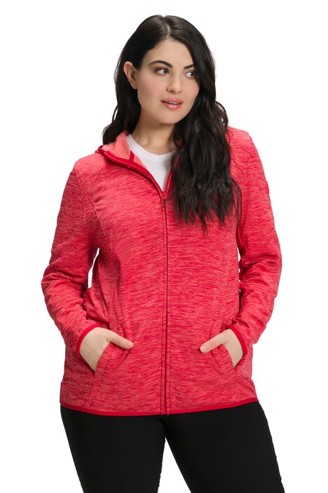 Rozpínací mikina, flísová podšívka, kapuce, elastické manžety