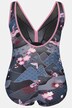 Asian Print Front Lined Swimsuit