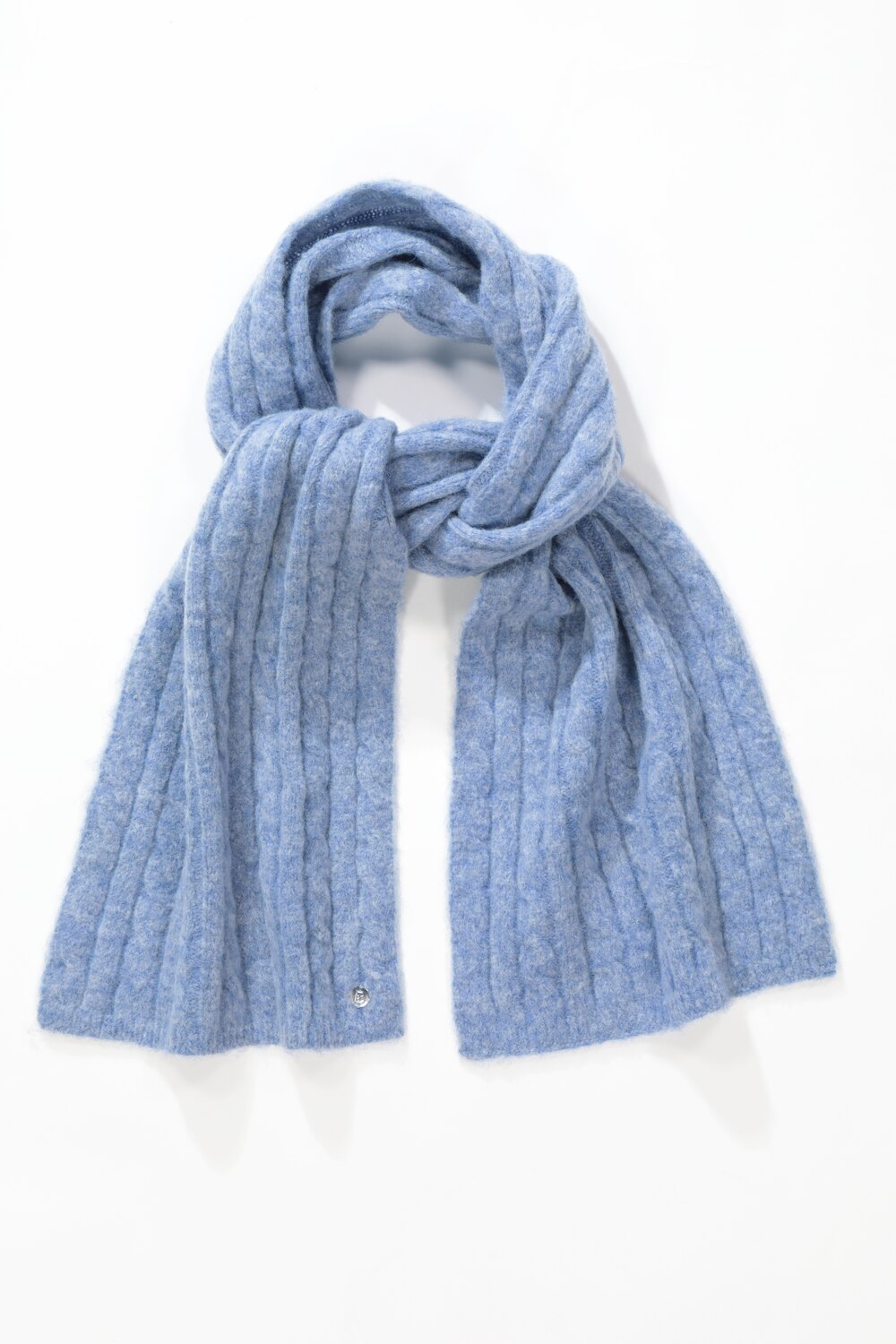 Grote Maten sjaal, Dames, blauw, Maat: One Size, Synthetische vezels/Polyester, Ulla Popken