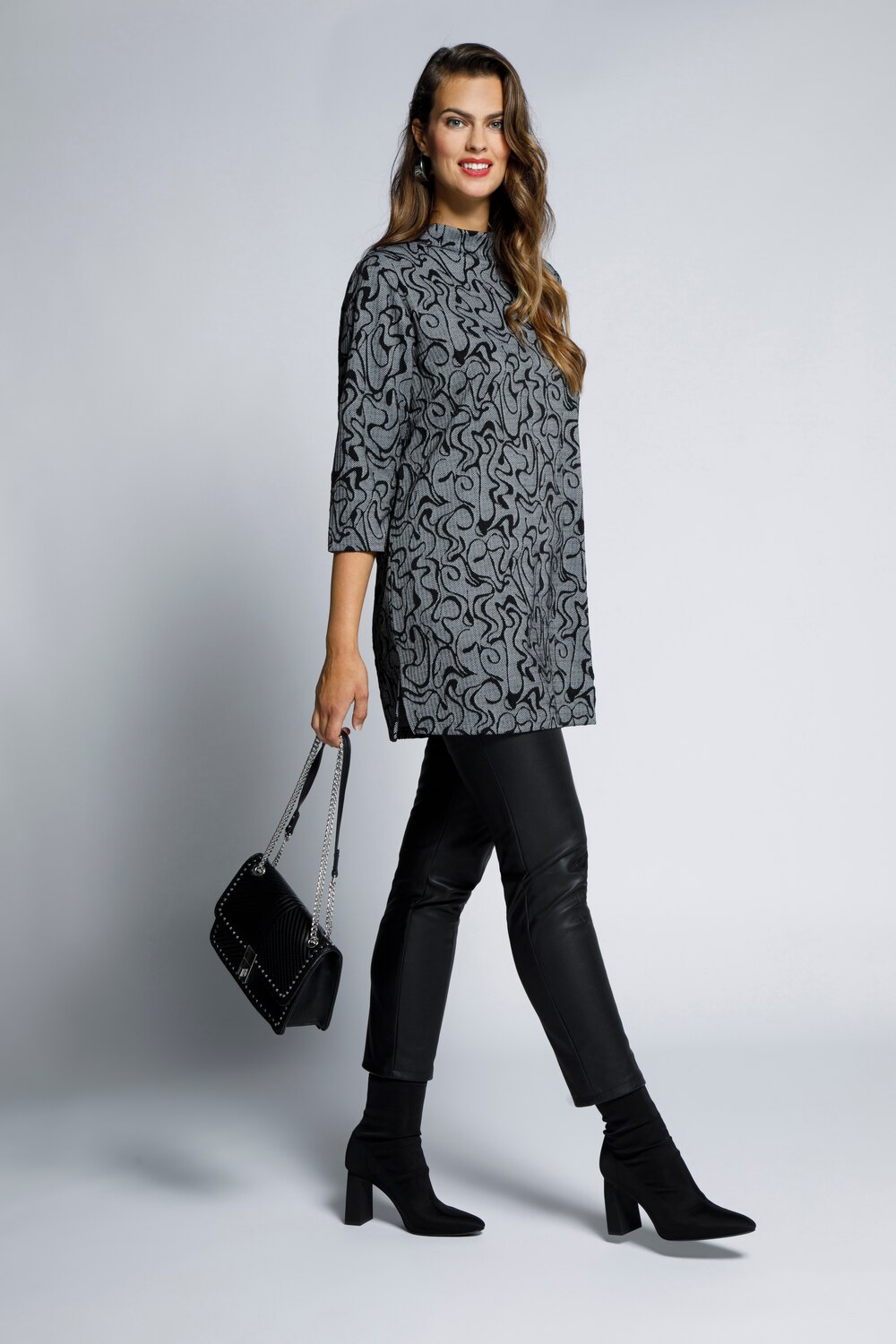 Grote Maten sweatshirt, Dames, grijs, Maat: 42/44, Viscose/Polyester, Ulla Popken Grote Maten sweatshirt, Dames, grijs, Maat: 42/44, Viscose/Polyester, Ulla Popken