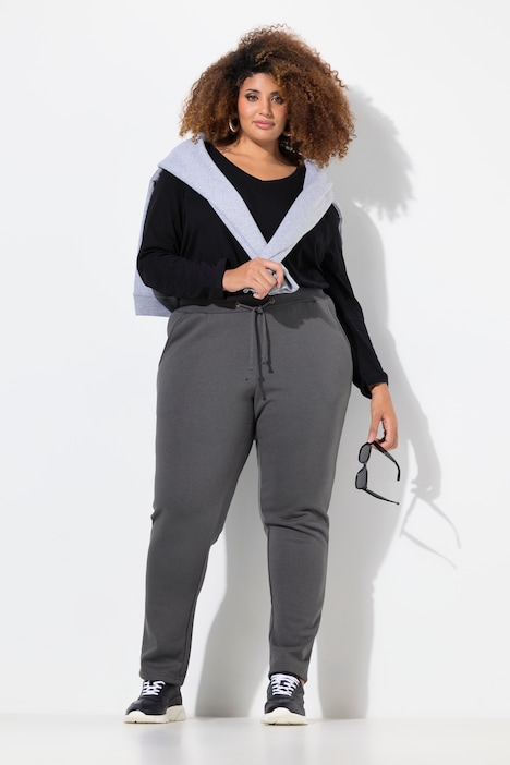 Basic Drawstring Elastic Waist Cotton Blend Joggers