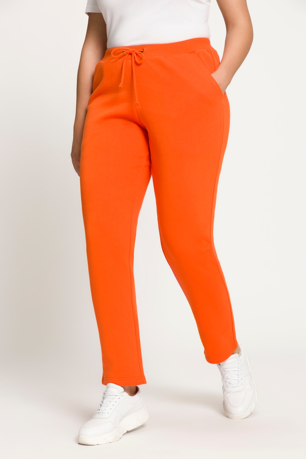 Grote Maten sweatbroek, Dames, oranje, Maat: 54/56, Katoen/Polyester, Ulla Popken