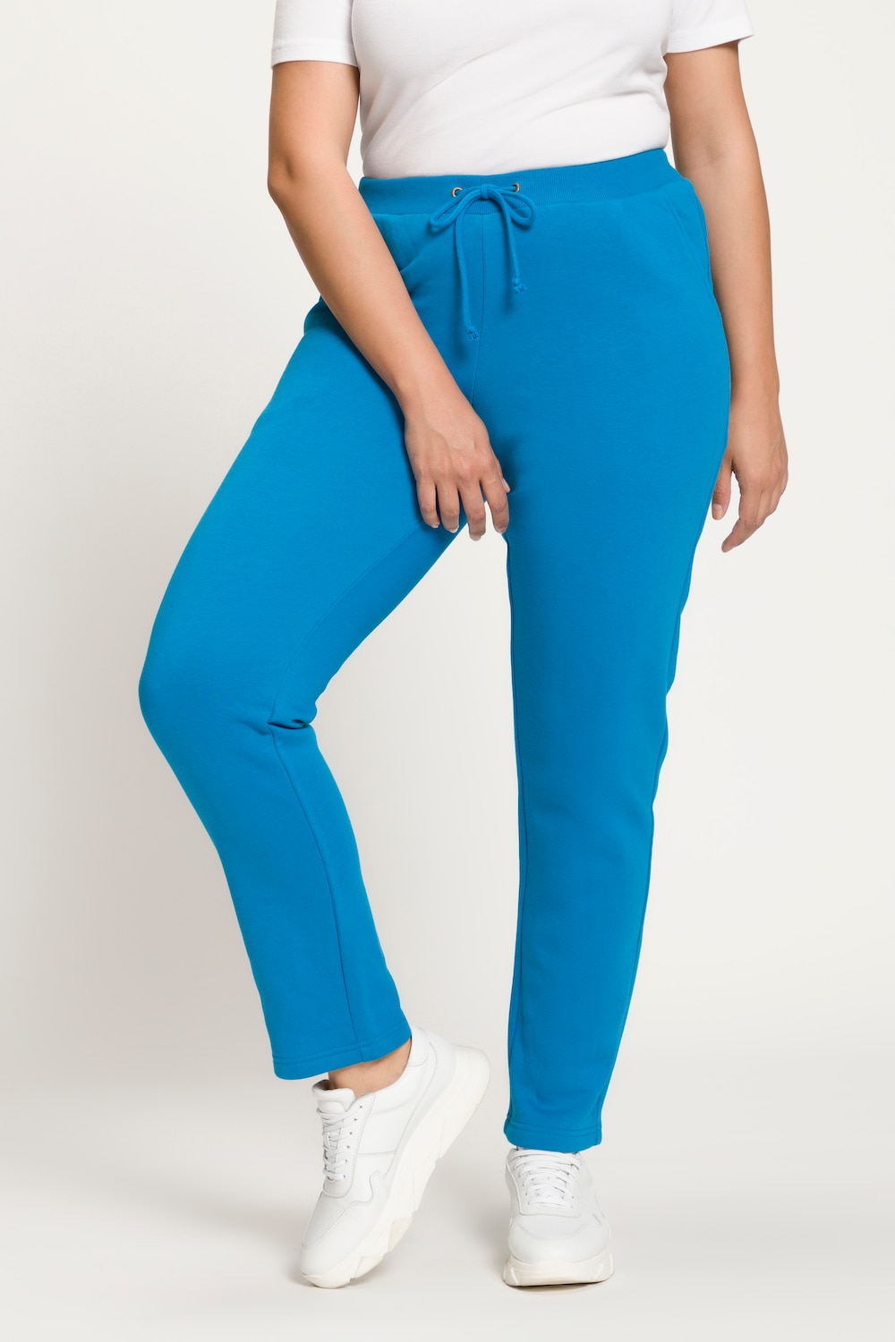 Grote Maten sweatbroek, Dames, turquoise, Maat: 46/48, Katoen/Polyester, Ulla Popken