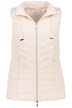 Prošívaná vesta, nepromokavá, vypasovaná, kapuce, bez rukávů