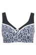 Odlehčující podprsenka, bez kostic, květinový vzor
