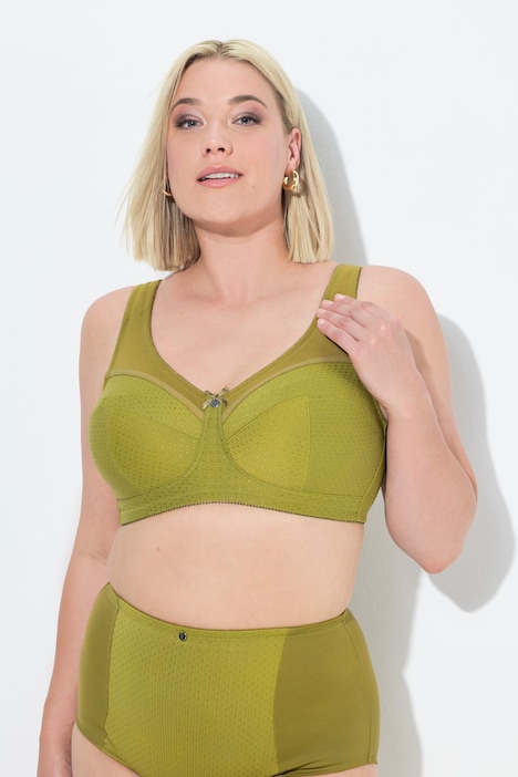 Jacquard Dot Wirefree Kelly Fit Support Bra