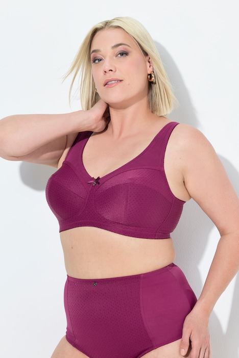 Jacquard Dot Wirefree Kelly Fit Support Bra