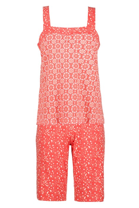 Krátké pyžamo, mix vzorů, bez rukávů