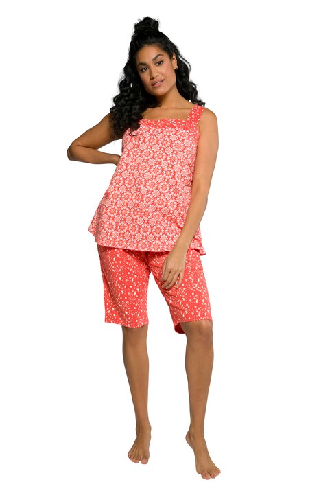 Krátké pyžamo, mix vzorů, bez rukávů