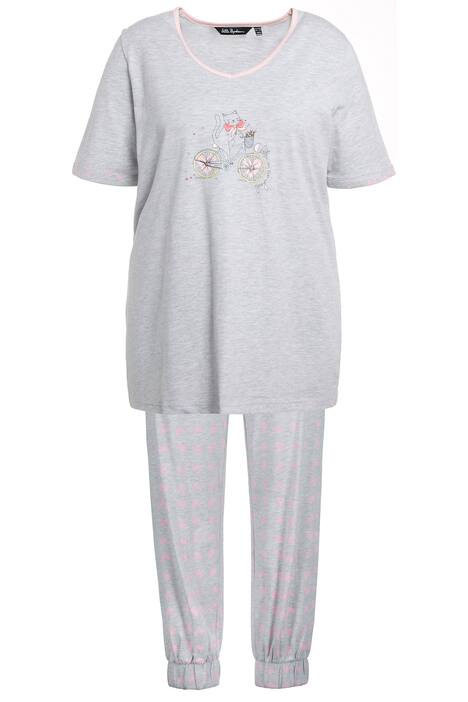 Pyžamo, Lovely Cat, výstřih do V, krátké rukávy