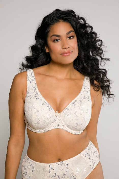 Cacique Lane Bryant Womens Floral Lace Underwire Full Coverage