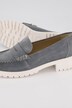 Læder loafers, læderspænde, blokhæl, bredde H