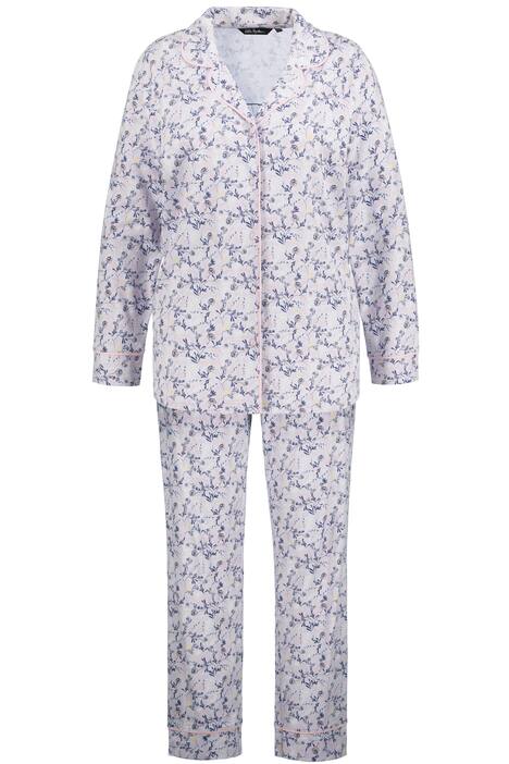 Pyžamo, lemování, klopový límec, dlouhé rukávy