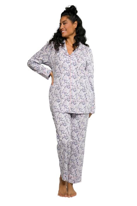 Pyžamo, lemování, klopový límec, dlouhé rukávy