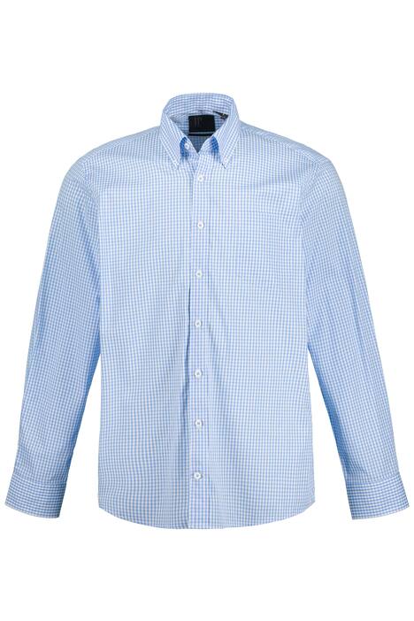 Kostkovaná košile, dlouhé rukávy, límec s knoflíky, Comfort střih, Easy Care, do 8XL