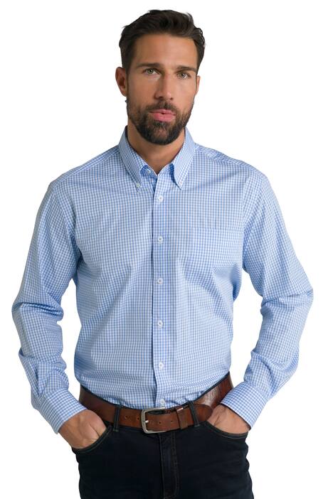 Kostkovaná košile, dlouhé rukávy, límec s knoflíky, Comfort střih, Easy Care, do 8XL