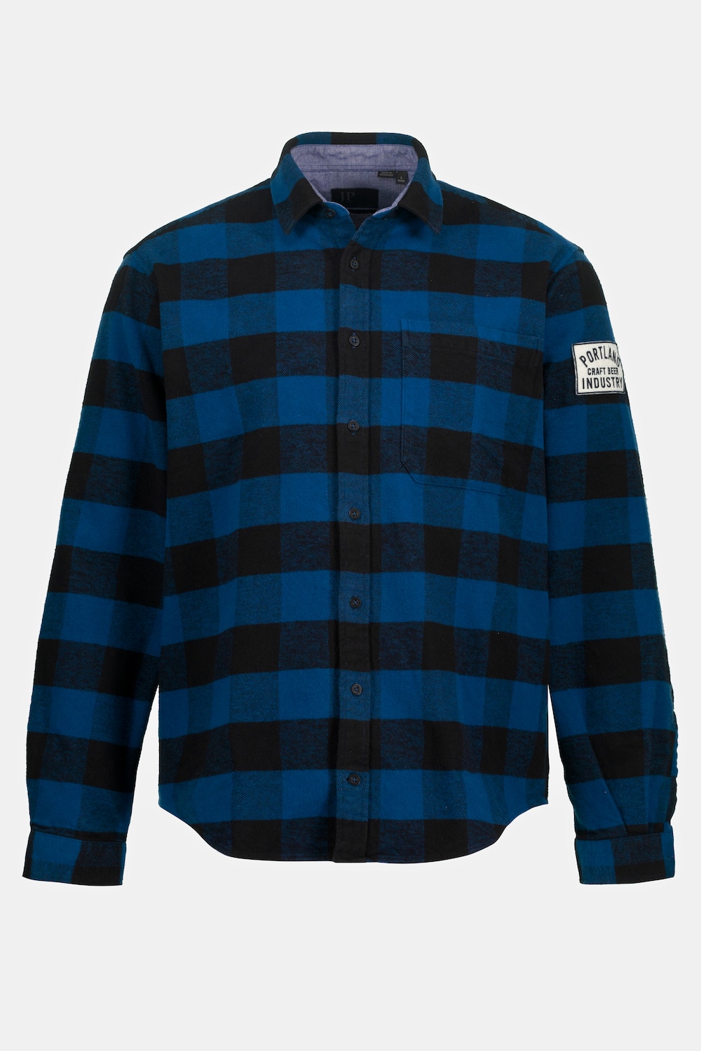geruit overhemd, overshirt, lange mouwen, kentkraag, modern fit