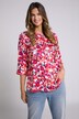 Bluse, Blumenmuster, Volants, Rundhals, 3/4-Arm